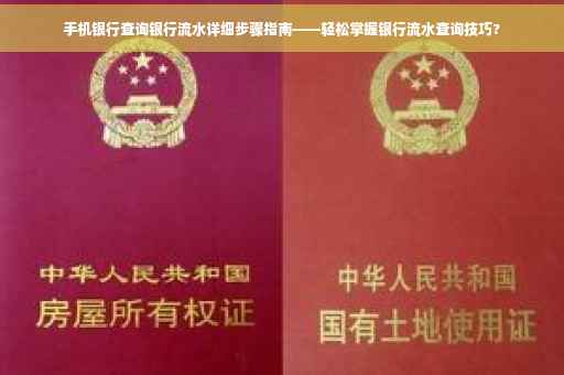 手机银行查询银行流水详细步骤指南——轻松掌握银行流水查询技巧?
