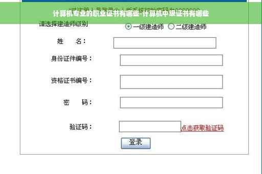计算机专业的职业证书有哪些-计算机中级证书有哪些