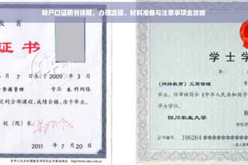 转户口证明书详解，办理流程、材料准备与注意事项全攻略