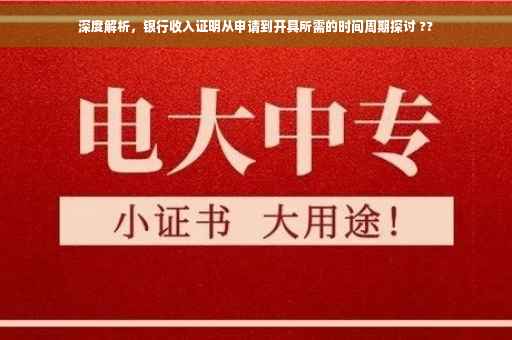 深度解析，银行收入证明从申请到开具所需的时间周期探讨 ??