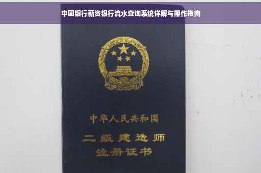 中国银行薪资银行流水查询系统详解与操作指南