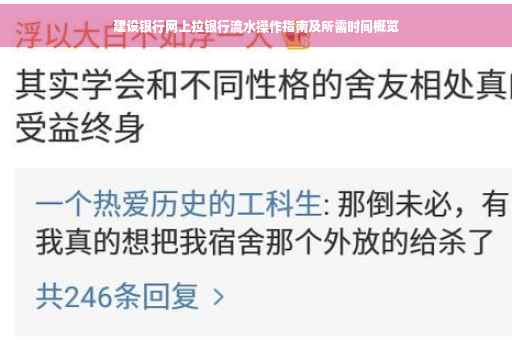 建设银行网上拉银行流水操作指南及所需时间概览