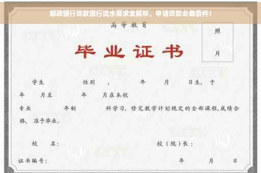 邮政银行贷款银行流水要求全解析，申请贷款必备条件！