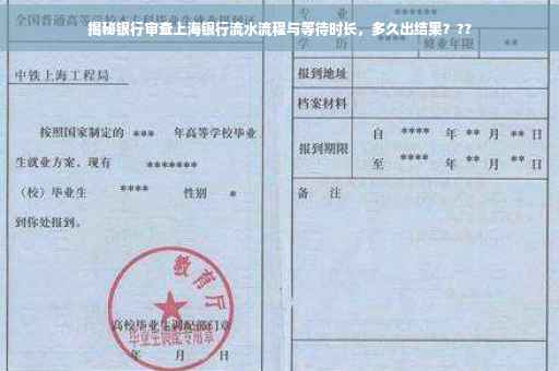 揭秘银行审查上海银行流水流程与等待时长，多久出结果？??