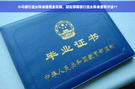 小马银行流水账单查看全攻略，轻松掌握银行流水账单查看方法??