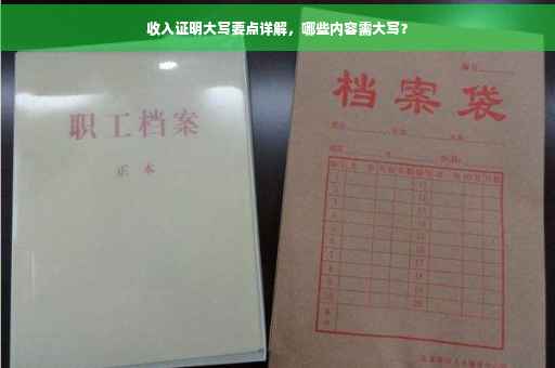 收入证明大写要点详解，哪些内容需大写？