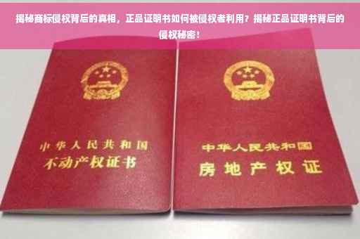揭秘商标侵权背后的真相，正品证明书如何被侵权者利用？揭秘正品证明书背后的侵权秘密！
