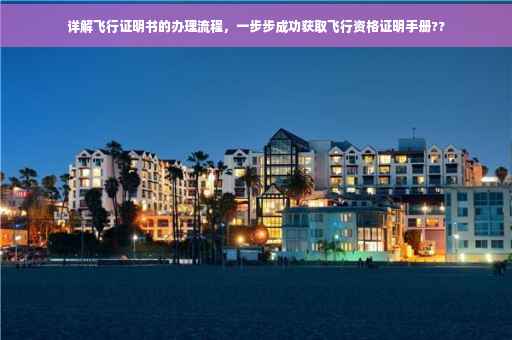 详解飞行证明书的办理流程，一步步成功获取飞行资格证明手册??