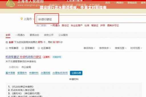 建设银行流水翻译模板，中英文对照指南
