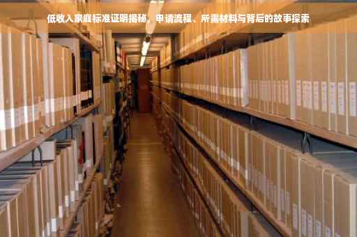 低收入家庭标准证明揭秘，申请流程、所需材料与背后的故事探索