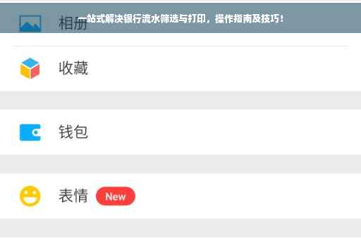 一站式解决银行流水筛选与打印，操作指南及技巧！
