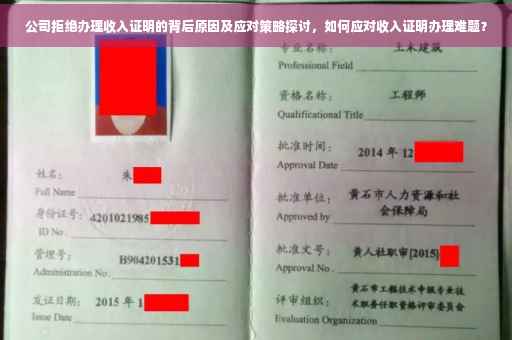 公司拒绝办理收入证明的背后原因及应对策略探讨，如何应对收入证明办理难题？