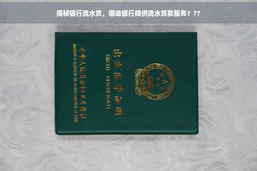揭秘银行流水贷，哪些银行提供流水贷款服务？??