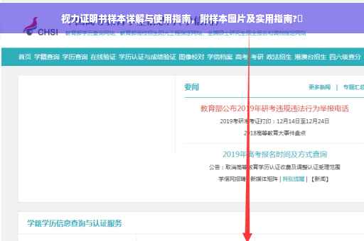 视力证明书样本详解与使用指南，附样本图片及实用指南?✨