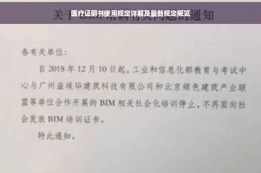 医疗证明书使用规定详解及最新规定概览