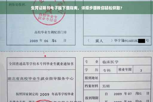 生育证明书电子版下载指南，详细步骤教你轻松获取?