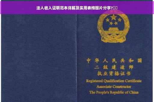法人收入证明范本详解及实用表格图片分享?​​