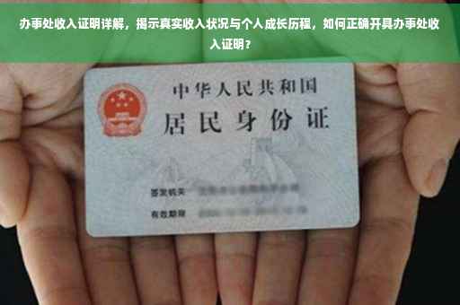 办事处收入证明详解，揭示真实收入状况与个人成长历程，如何正确开具办事处收入证明？