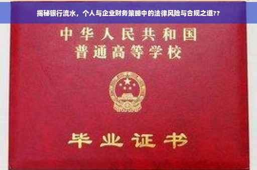揭秘银行流水，个人与企业财务策略中的法律风险与合规之道??