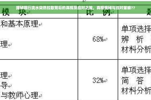 揭秘银行流水突然拉取背后的真相及应对之策，真相揭秘与应对策略??