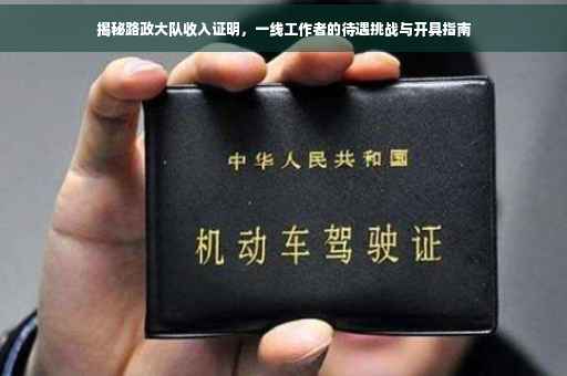 揭秘路政大队收入证明，一线工作者的待遇挑战与开具指南