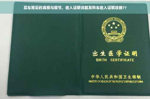 买车背后的真相与细节，收入证明详解及购车收入证明攻略??