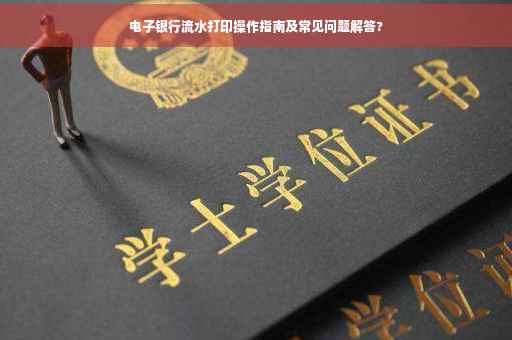 电子银行流水打印操作指南及常见问题解答?