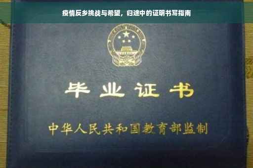 疫情反乡挑战与希望，归途中的证明书写指南