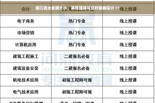 银行流水金额太小，真相揭秘与应对策略探讨 ??