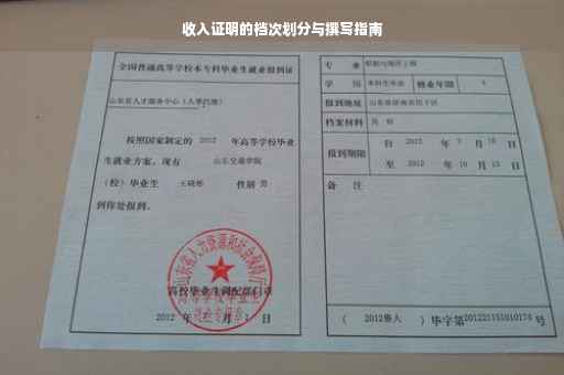 收入证明的档次划分与撰写指南