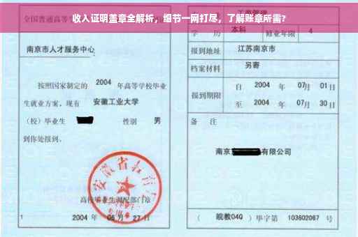 收入证明盖章全解析，细节一网打尽，了解账章所需?
