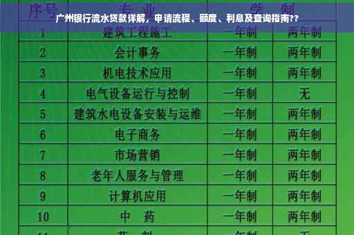广州银行流水贷款详解，申请流程、额度、利息及查询指南??