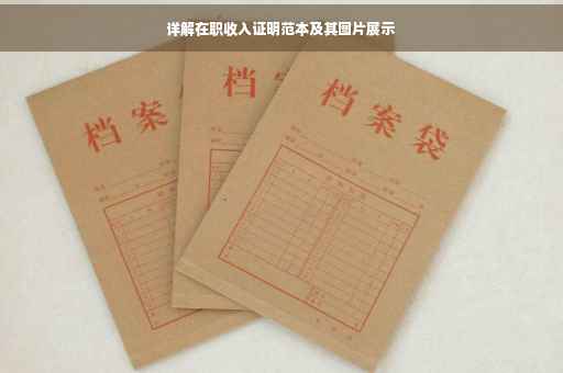 详解在职收入证明范本及其图片展示