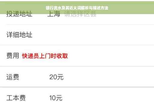 银行流水及其近义词解析与描述方法