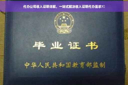 代办公司收入证明详解，一站式解决收入证明代办需求?✨