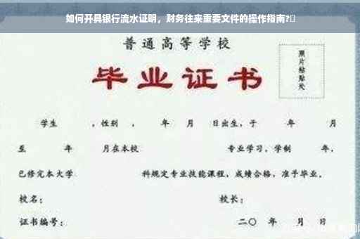 如何开具银行流水证明，财务往来重要文件的操作指南?✨
