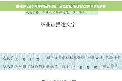 揭秘银行流水账单背后的秘密，那些看似混乱的流水账单真相解析