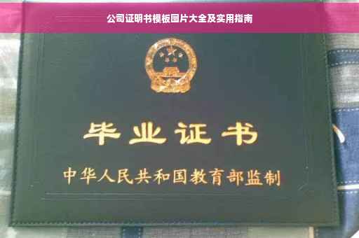 公司证明书模板图片大全及实用指南