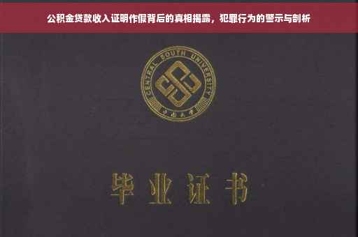 公积金贷款收入证明作假背后的真相揭露，犯罪行为的警示与剖析