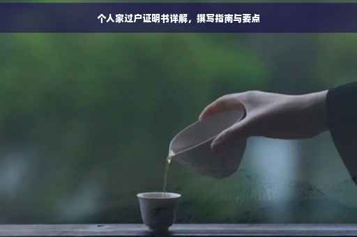 个人家过户证明书详解，撰写指南与要点