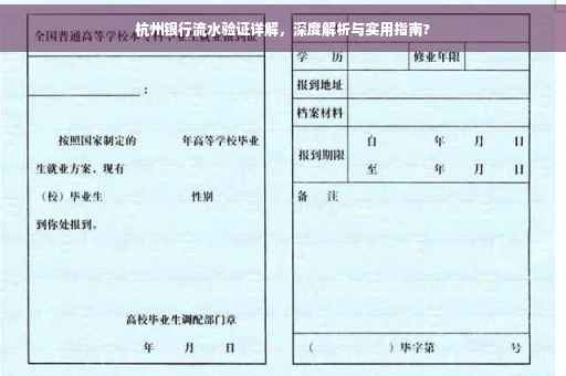 杭州银行流水验证详解，深度解析与实用指南?