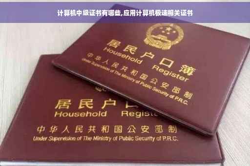 计算机中级证书有哪些,应用计算机极速相关证书