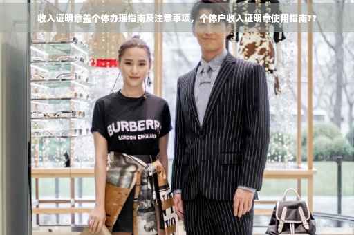 收入证明章盖个体办理指南及注意事项，个体户收入证明章使用指南??