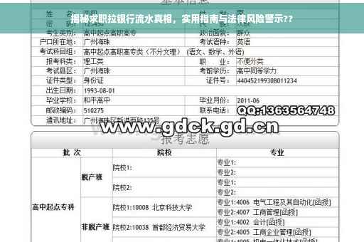 揭秘求职拉银行流水真相，实用指南与法律风险警示??