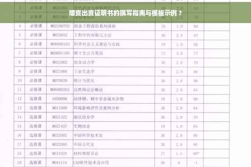 增资出资证明书的撰写指南与模板示例 ?