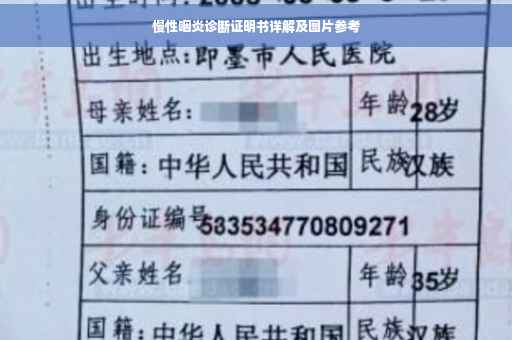 慢性咽炎诊断证明书详解及图片参考