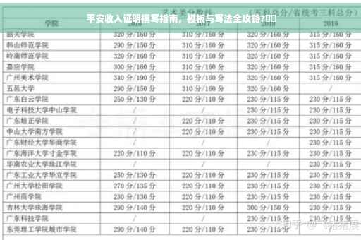 平安收入证明撰写指南，模板与写法全攻略?⚡️