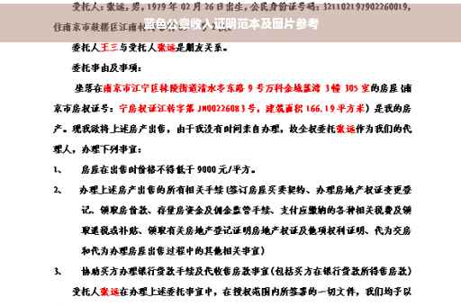 蓝色公章收入证明范本及图片参考