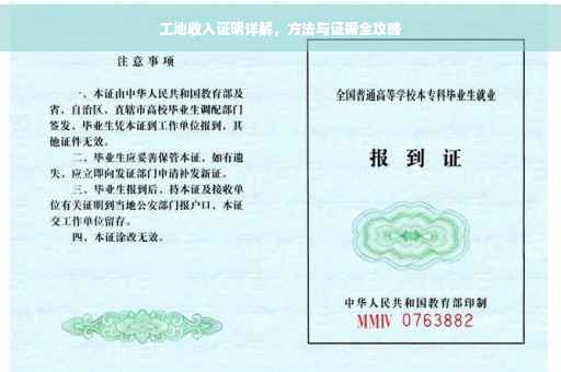 工地收入证明详解，方法与证据全攻略