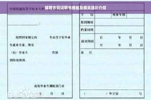 解聘合同证明书模板及相关图片介绍